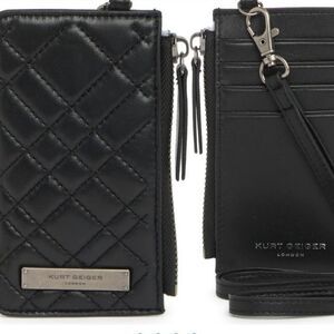 Kurt Geiger London Card Holder w/ Strap- Black